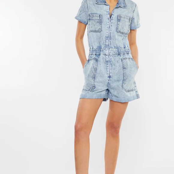 Kancan Denim Romper - Picture 2 of 2